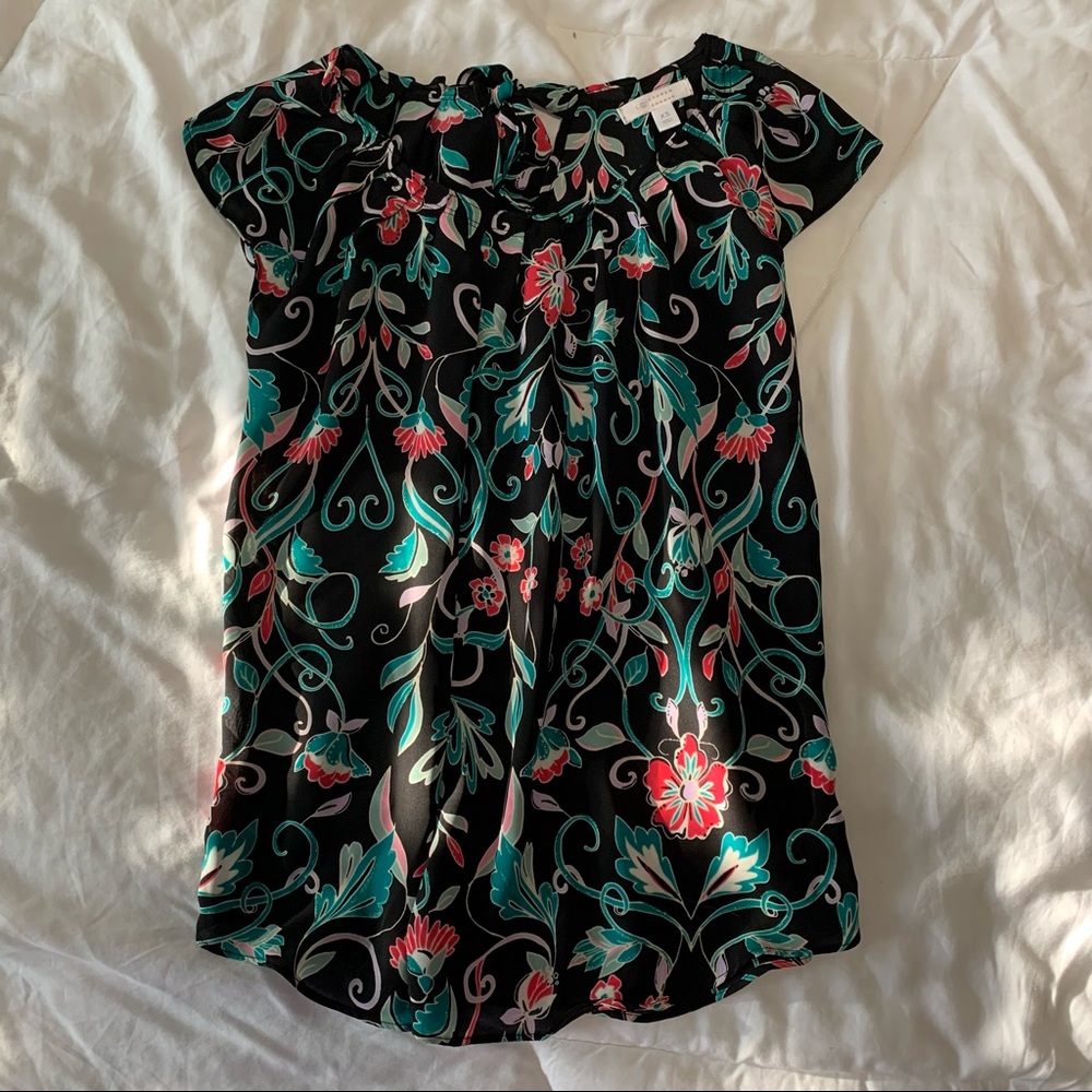 Sparkly Floral Blouse